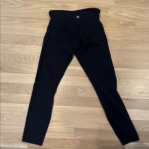 Lululemon black 23” leggings size 4